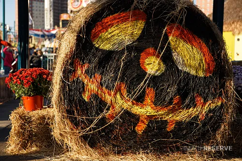 Hay Bale Jack o' lantern Face
